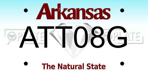 ATT08G Arkansas License Plate