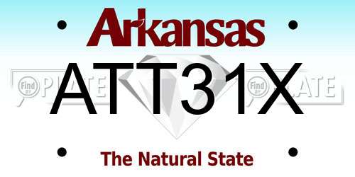 ATT31X Arkansas License Plate