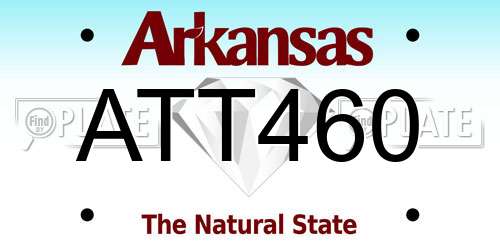 ATT460 Arkansas License Plate