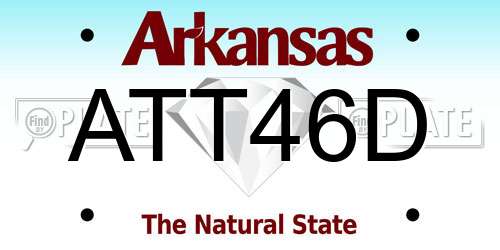 ATT46D Arkansas License Plate