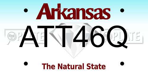 ATT46Q Arkansas License Plate