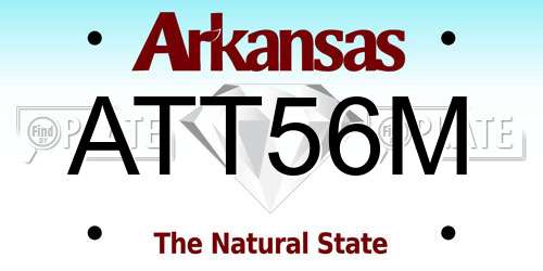 ATT56M Arkansas License Plate