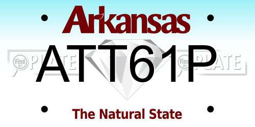 ATT61P Arkansas License Plate