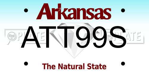 ATT99S Arkansas License Plate