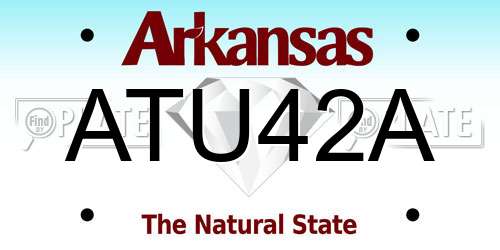 ATU42A Arkansas License Plate