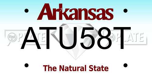 ATU58T Arkansas License Plate