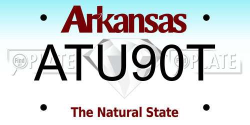 ATU90T Arkansas License Plate