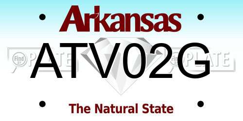 ATV02G Arkansas License Plate