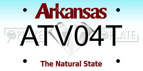 ATV04T Arkansas License Plate