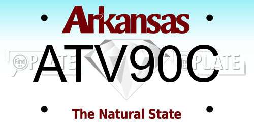 ATV90C Arkansas License Plate