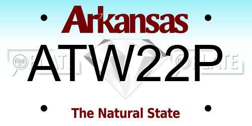 ATW22P Arkansas License Plate