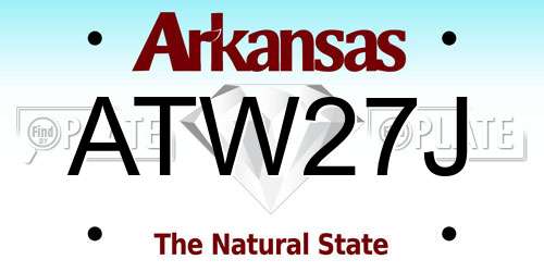 ATW27J Arkansas License Plate