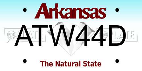 ATW44D Arkansas License Plate