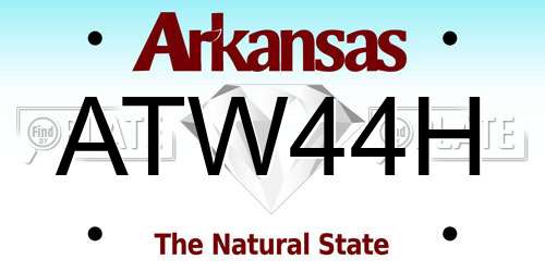 ATW44H Arkansas License Plate