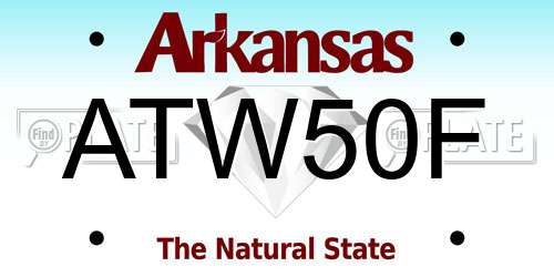 ATW50F Arkansas License Plate