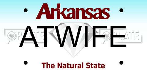 ATWIFE Arkansas License Plate