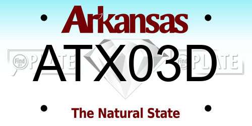 ATX03D Arkansas License Plate