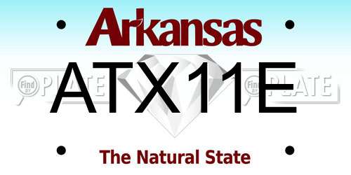 ATX11E Arkansas License Plate