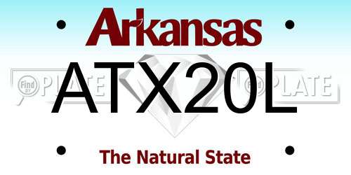 ATX20L Arkansas License Plate