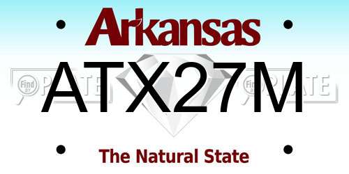 ATX27M Arkansas License Plate