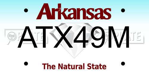 ATX49M Arkansas License Plate