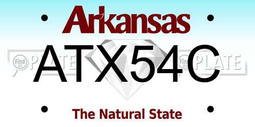 ATX54C Arkansas License Plate