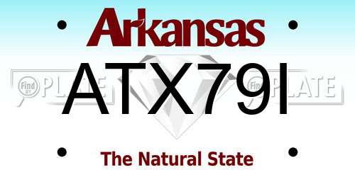 ATX79I Arkansas License Plate