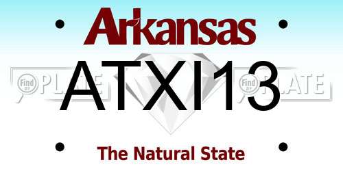 ATXI13 Arkansas License Plate