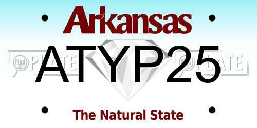 ATYP25 Arkansas License Plate