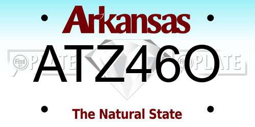 ATZ46O Arkansas License Plate