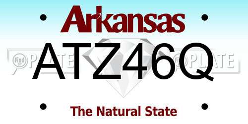 ATZ46Q Arkansas License Plate