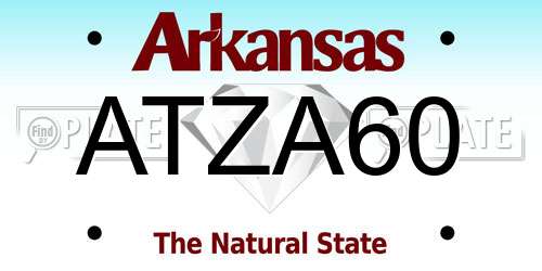 ATZA60 Arkansas License Plate