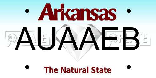 AUAAEB Arkansas License Plate