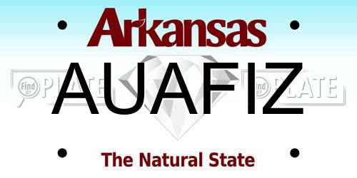 AUAFIZ Arkansas License Plate