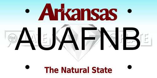 AUAFNB Arkansas License Plate
