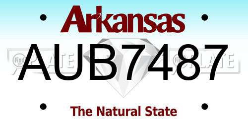 AUB7487 Arkansas License Plate