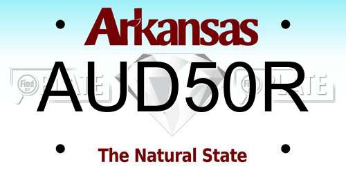 AUD50R Arkansas License Plate