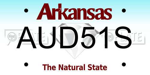 AUD51S Arkansas License Plate