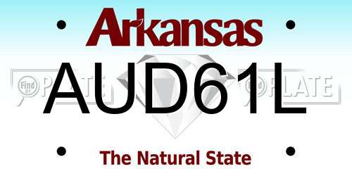 AUD61L Arkansas License Plate