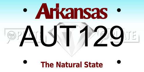 AUT129 Arkansas License Plate
