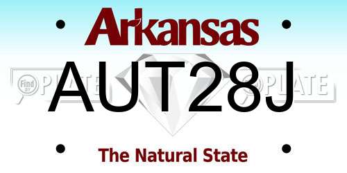 AUT28J Arkansas License Plate