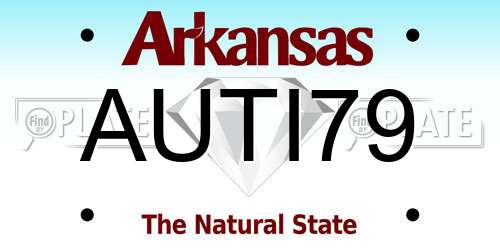 AUTI79 Arkansas License Plate
