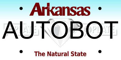 AUTOBOT Arkansas License Plate