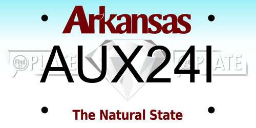 AUX24I Arkansas License Plate