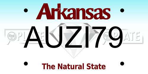 AUZI79 Arkansas License Plate