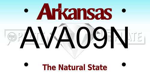 AVA09N Arkansas License Plate