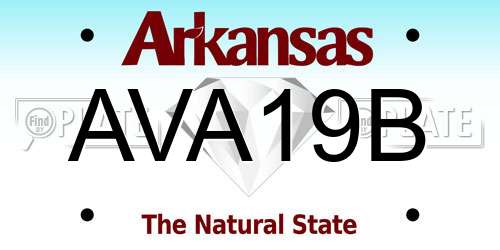 AVA19B Arkansas License Plate