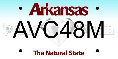 AVC48M Arkansas License Plate