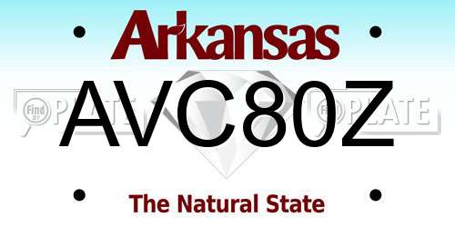 AVC80Z Arkansas License Plate