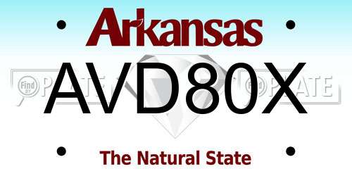 AVD80X Arkansas License Plate